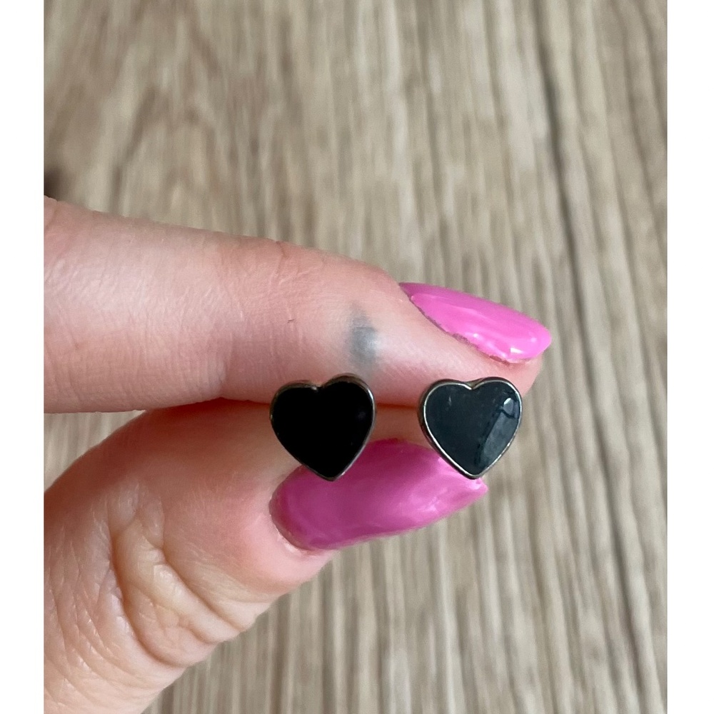 Heart Enamel Stud Earrings